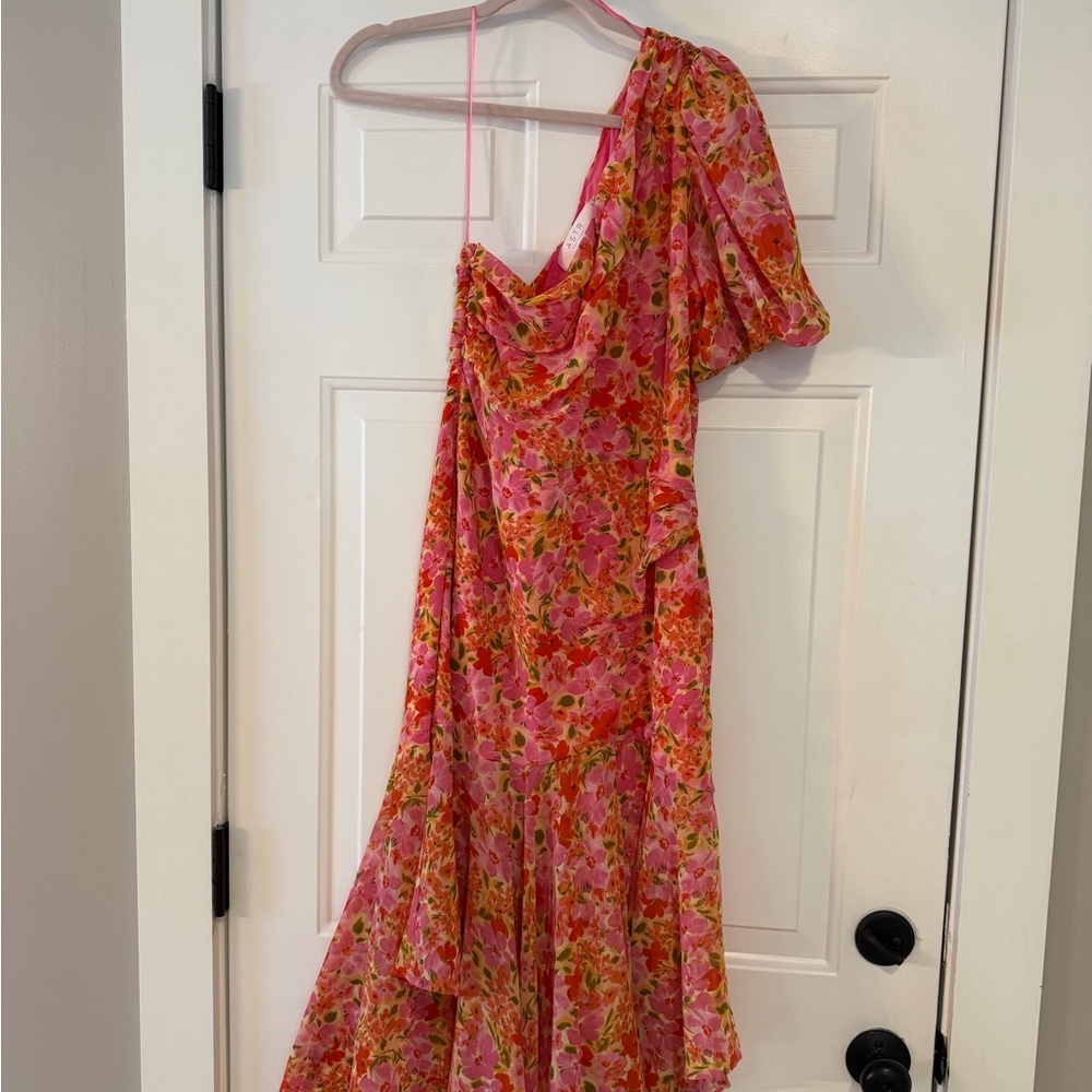 Astr Pink Floral Dress